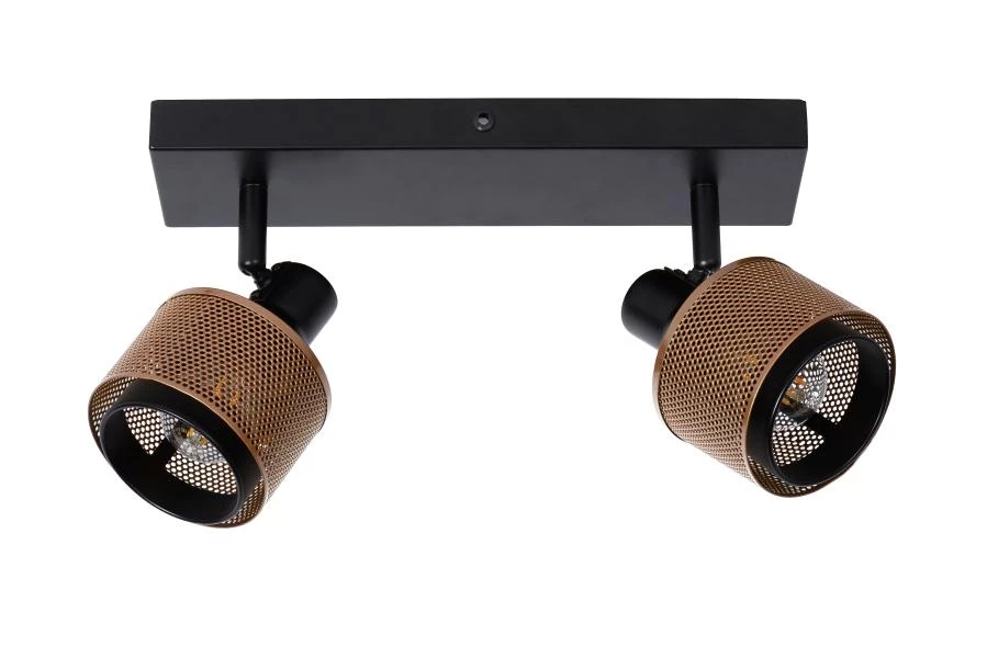 Lucide RAFA - Spot plafond - 2xE14 - Noir - éteint